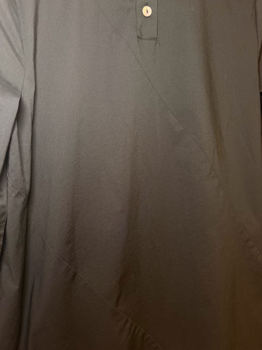 J. Jill Black Asymmetrical Hem Tunic Top Small 3/4 Sleeve Minimalist Quiet Luxe - Picture 9 of 11